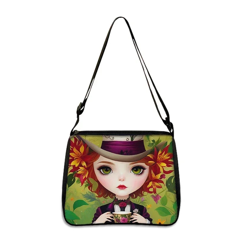 Bolso con estampado gótico